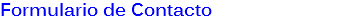 Formulario de Contacto